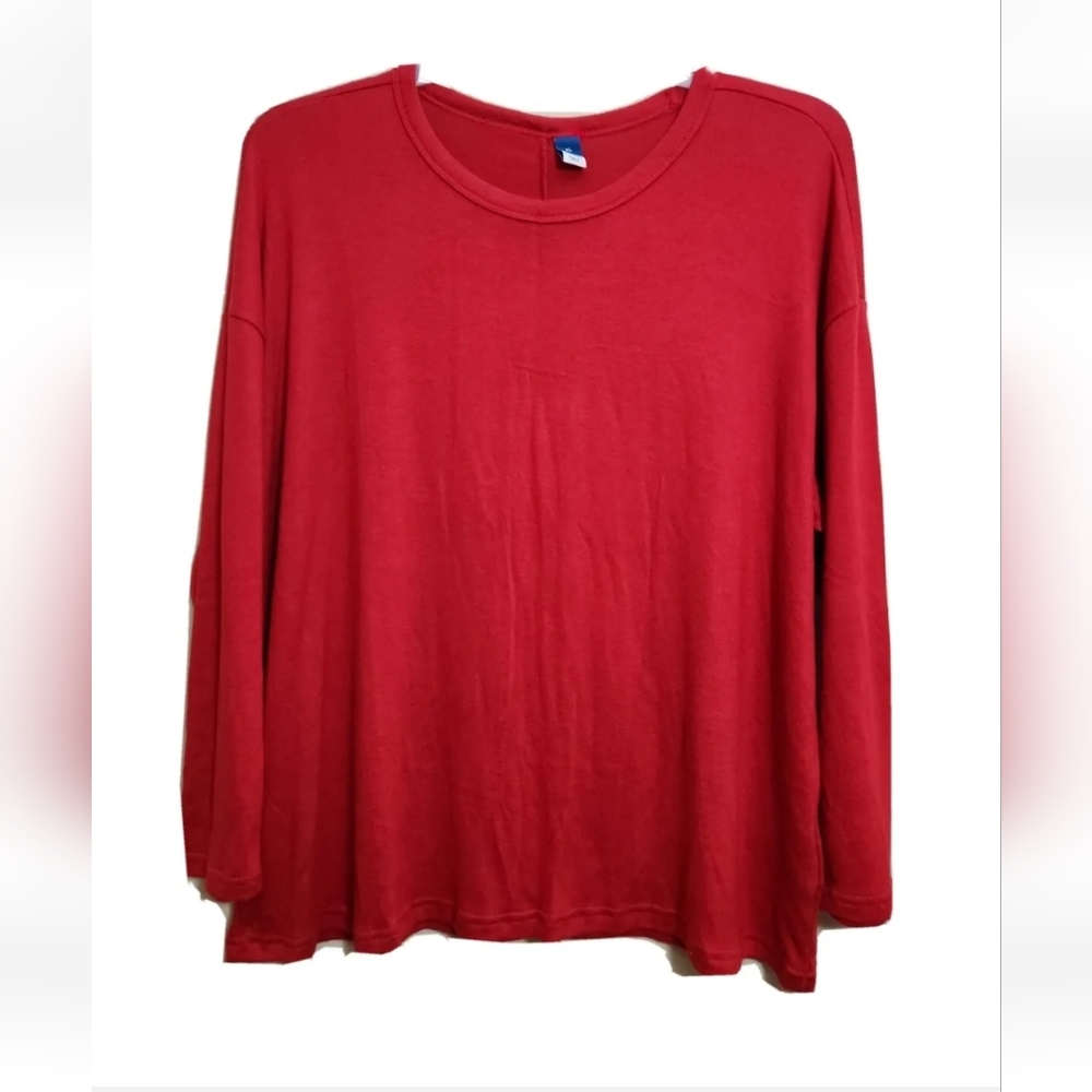 Old Navy Red Sweater Soft Lightweight Relaxed Fit Size XL